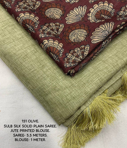 Product Image - Designer Georgette Saree with Printed Jute Silk Blouse – Ideal Festive & Wedding Wear