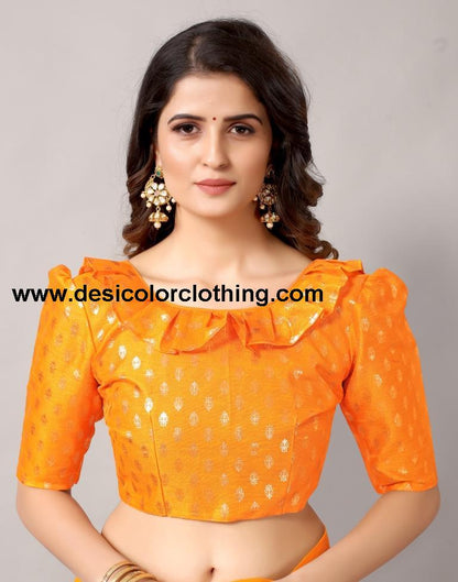 Turmeric Yellow Chiffon Saree