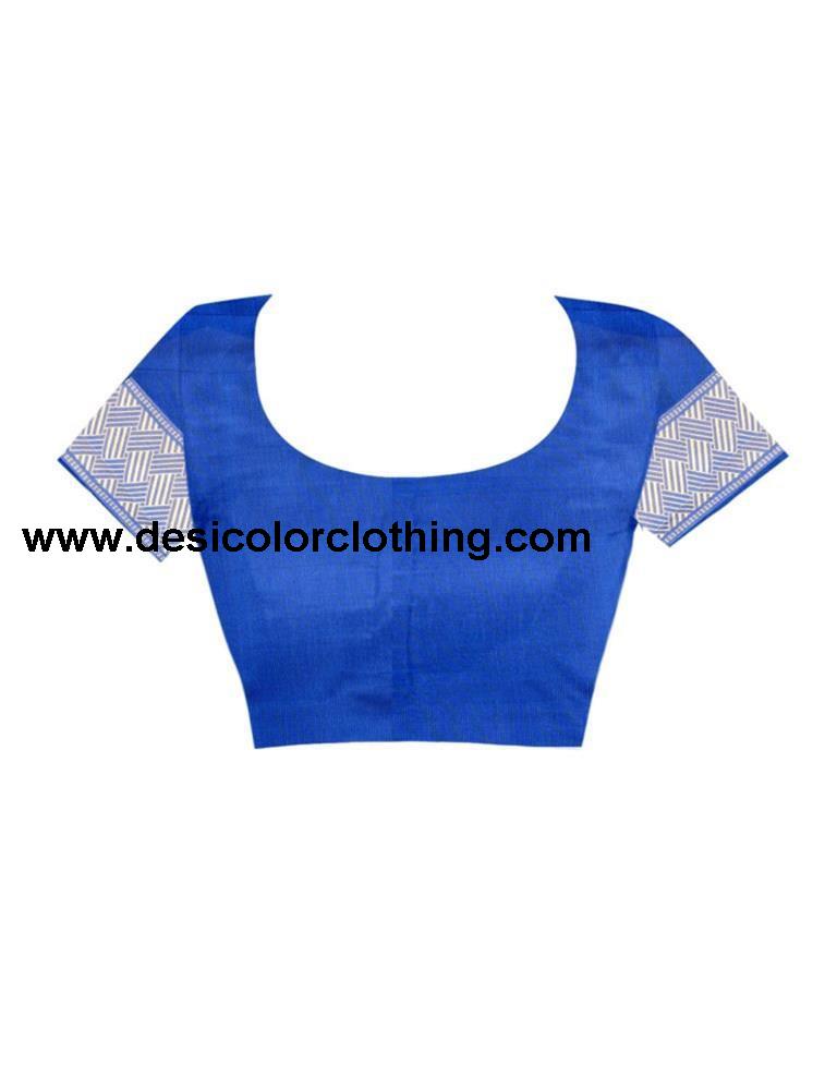 Blue Jacquard Banarasi Silk Saree