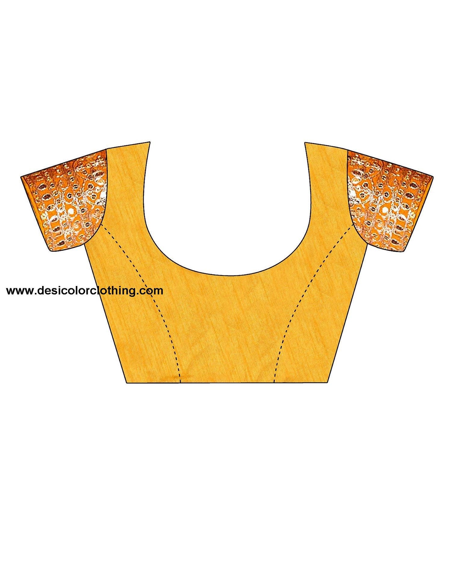 Yellow Plain Gergette Saree