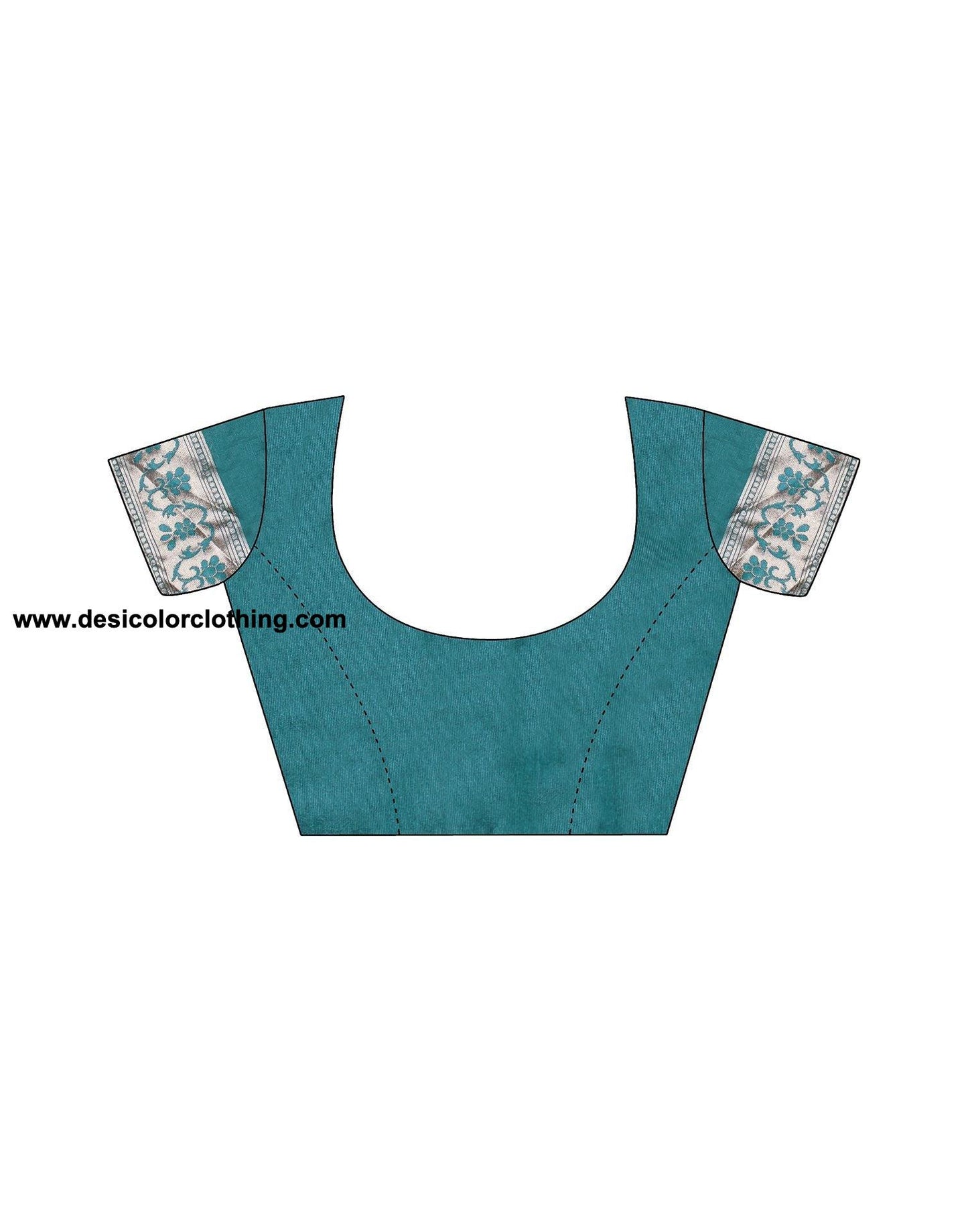 Sea Green Jacquard Silk Saree