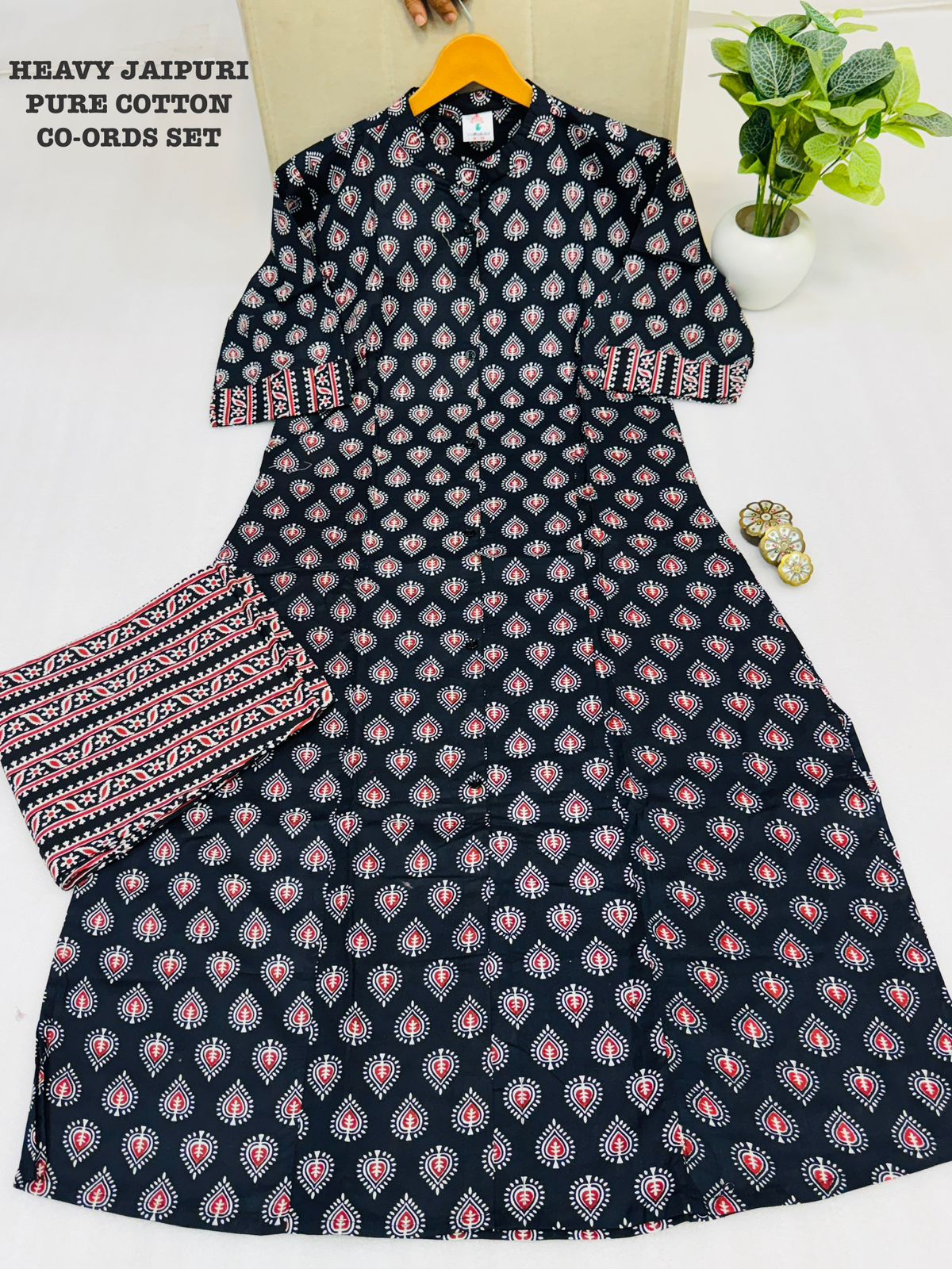 Product Image - Pure Jaipuri Cotton Co-ords Set | Block Print Ethnic Wear