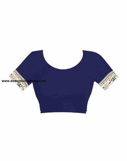 Elegant Navy Blue Silk Saree with Golden Woven Design