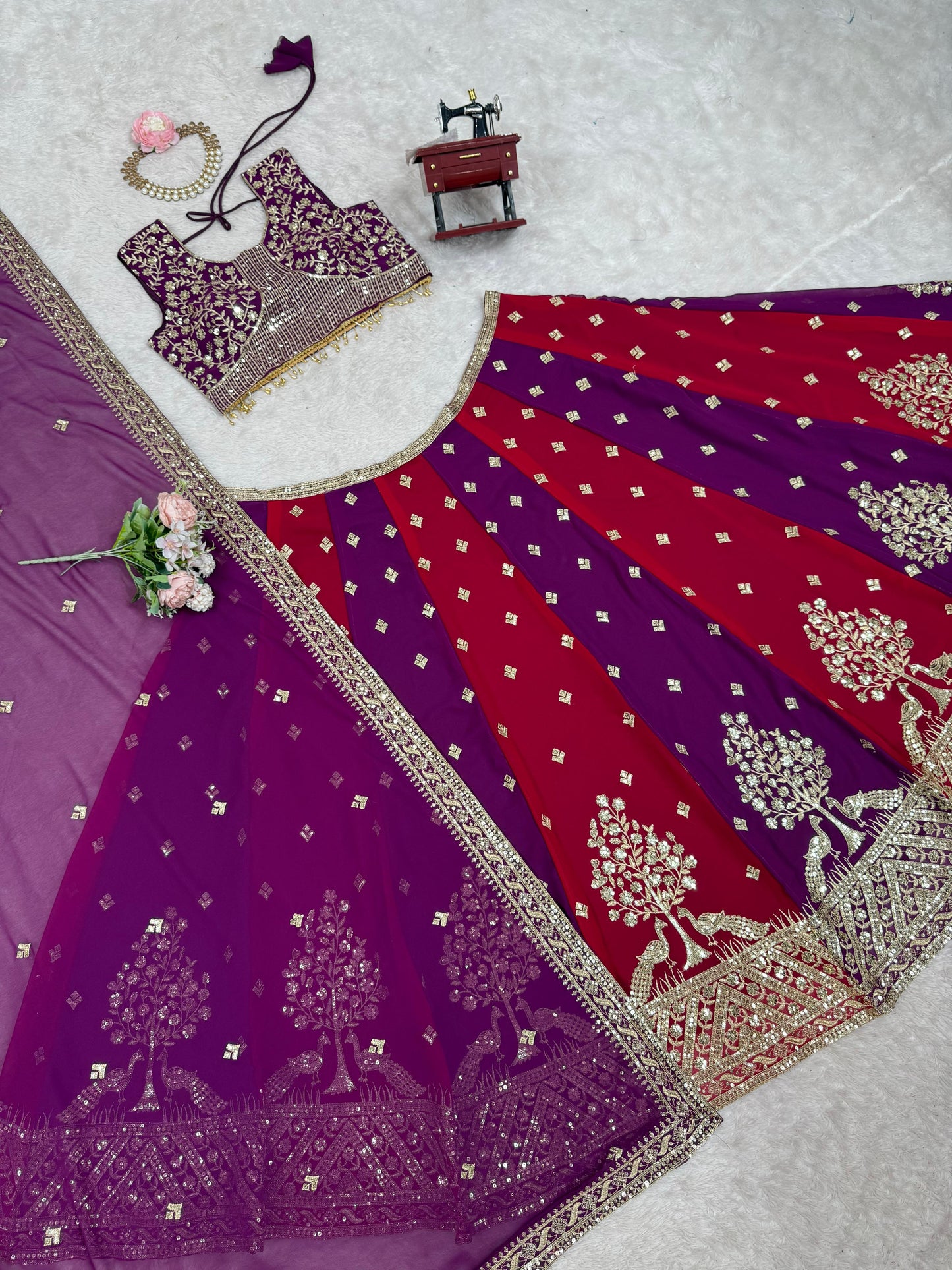 Product Image - Designer Georgette Festive Saree with Sequins