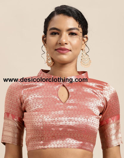 Peach Silk Saree