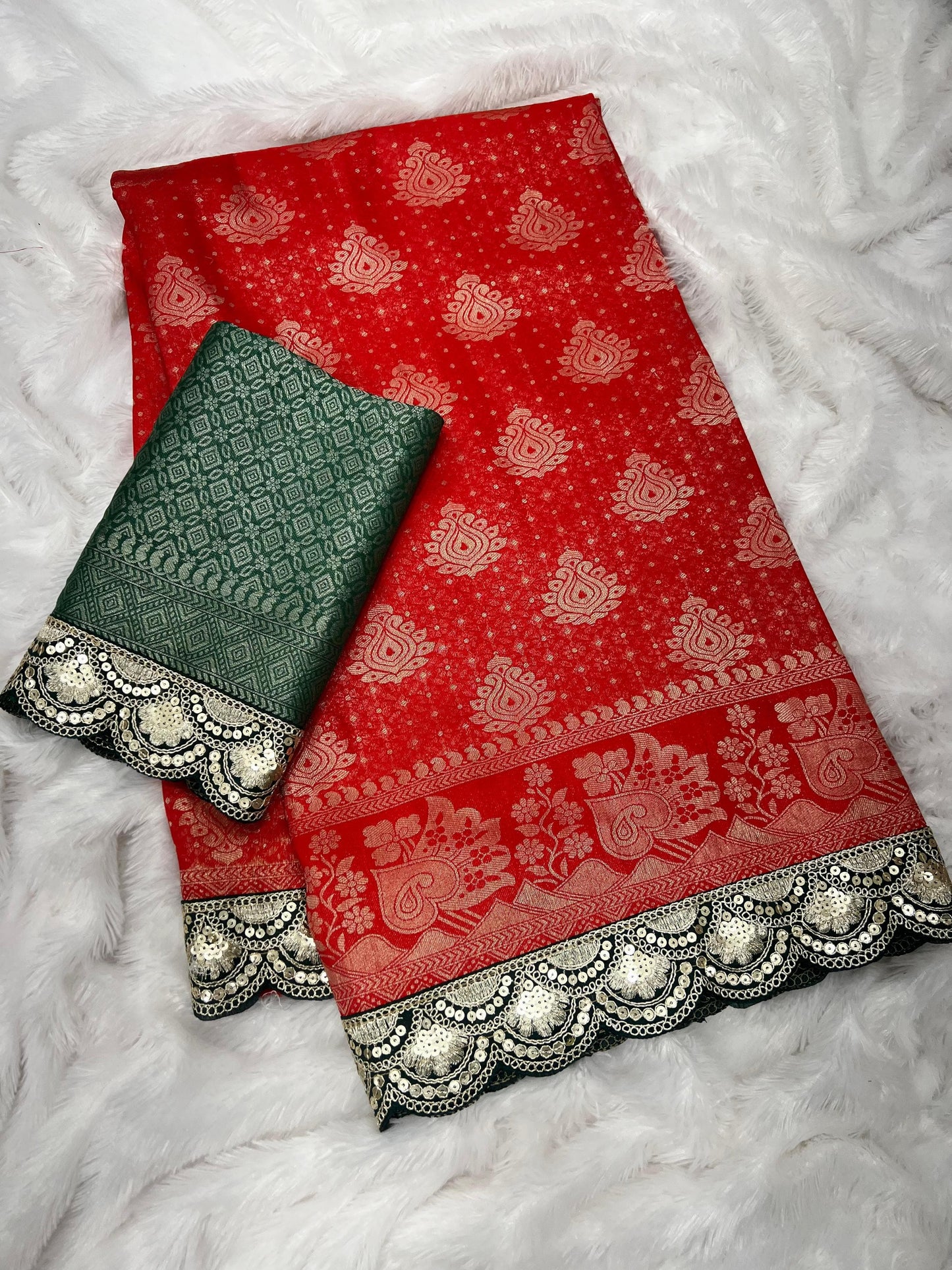 Product Image - Exquisite Designer Saree | Georgette Fabric | Festive & Wedding Wear