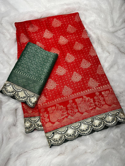 Product Image - Exquisite Designer Saree | Georgette Fabric | Festive & Wedding Wear