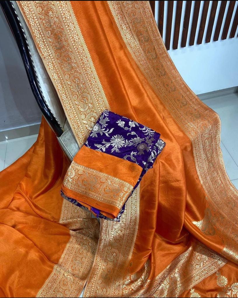 Product Image - Elegant Designer Banarasi Dola Silk Saree for Weddings & Festivals