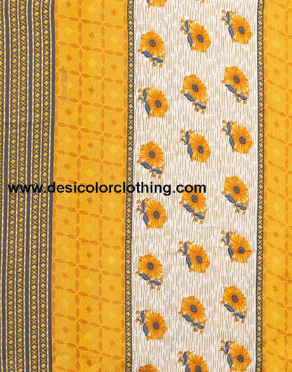 Printed Polyester Unstitched Salwar Suit Material