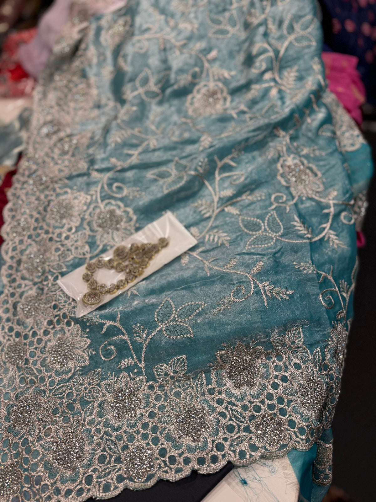 Product Image - Designer heavy work saree for wedding or festival wear - 10