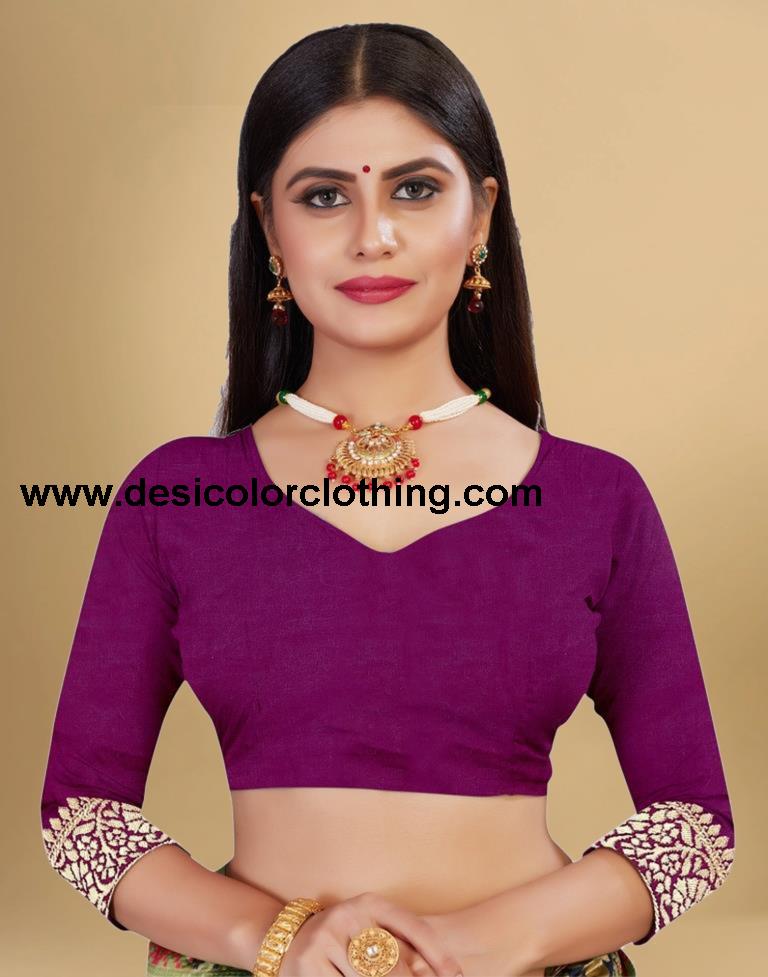 Purple Banarasi Silk Saree
