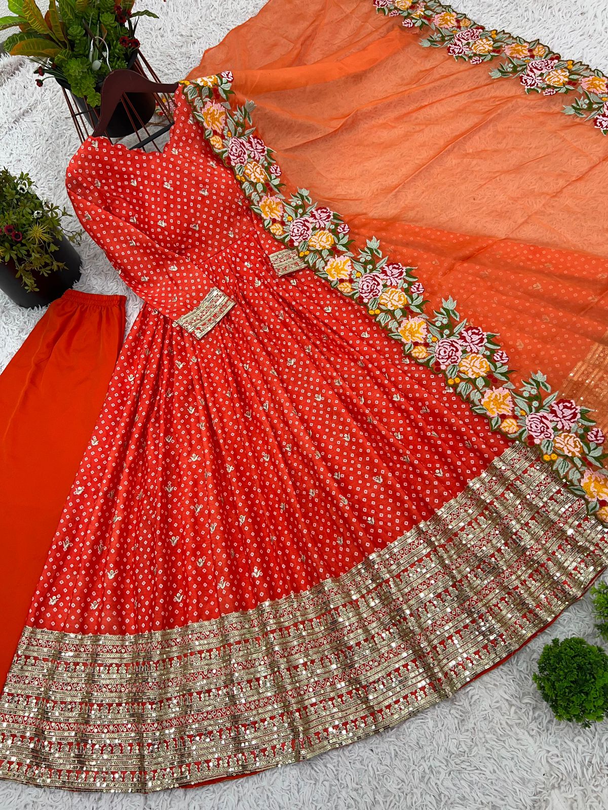 Product Image - Exclusive Designer Embroidered Gown With Dupatta
