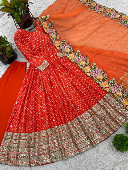 Product Image - Exclusive Designer Embroidered Gown With Dupatta