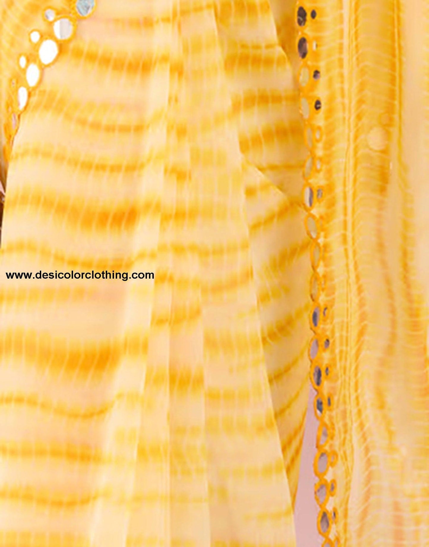 Yellow Georgette Printed Saree