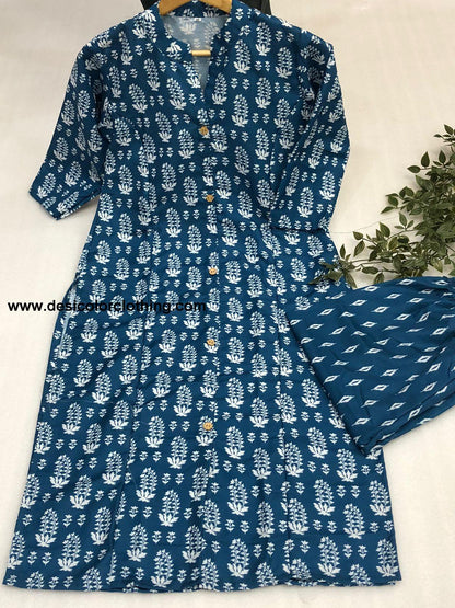 Aline kurti pattern paired with Ankle length pant
