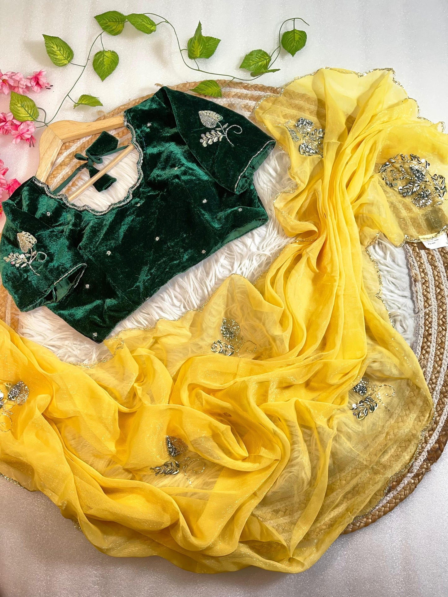 Product Image - Designer Georgette Wedding Saree with Exclusive Handwork