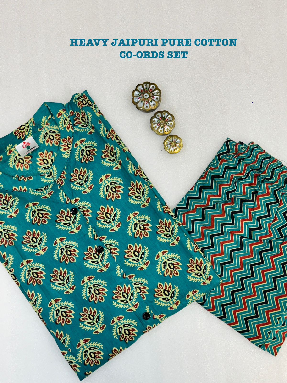 Product Image - Pure Jaipuri Cotton Co-ords Set | Block Print Ethnic Wear