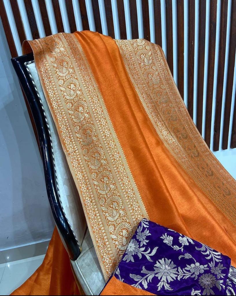 Product Image - Elegant Designer Banarasi Dola Silk Saree for Weddings & Festivals