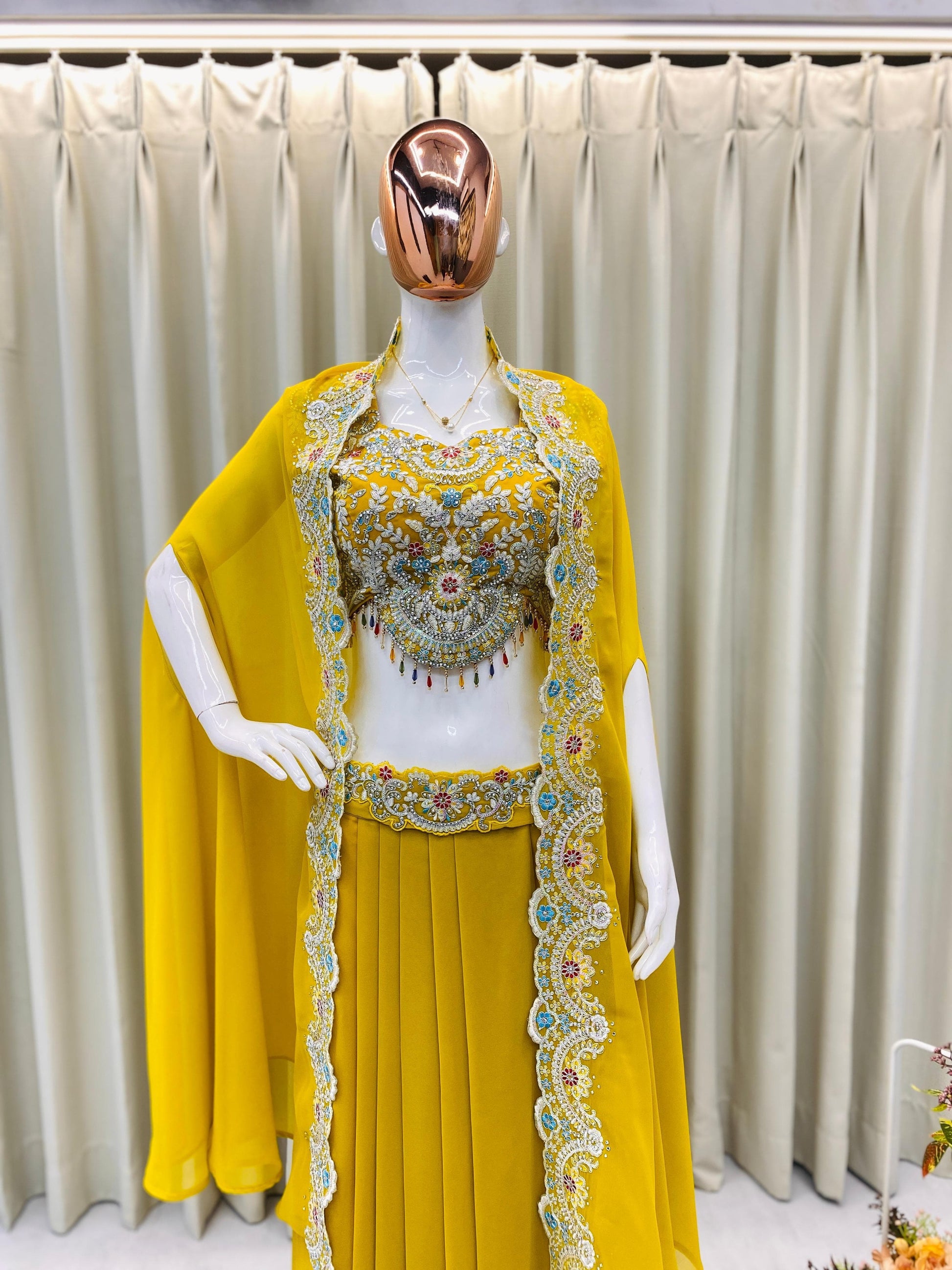 Product Image - Elegant Indo-Western Draped Dhoti Set