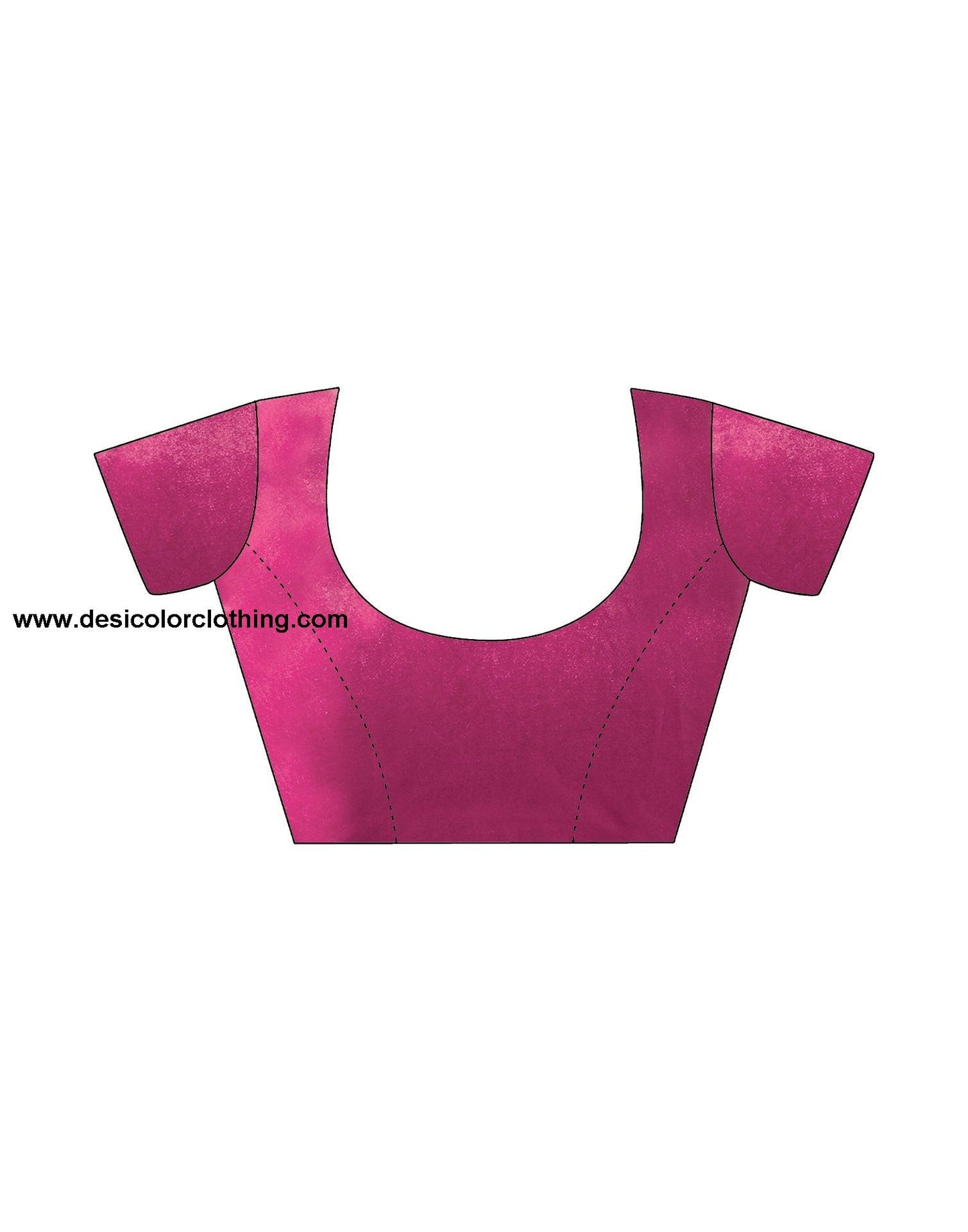 Rani Pink Georgette Plain Saree