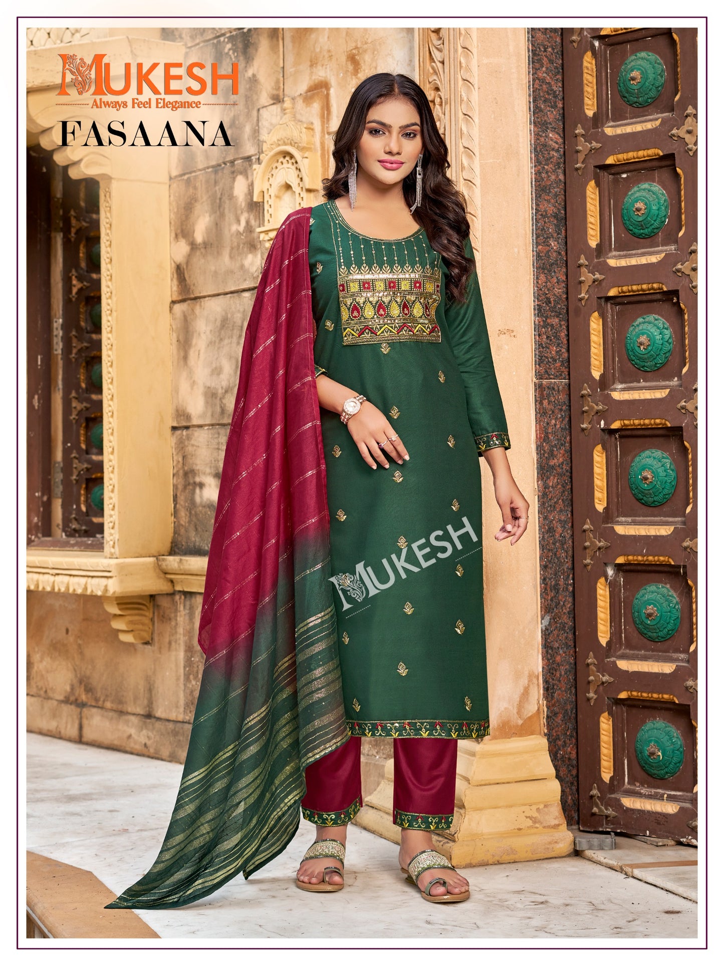 Product Image - FASAANA Designer Saree | Georgette Fabric Ethnic Wear | Wedding Saree & Festive Wear