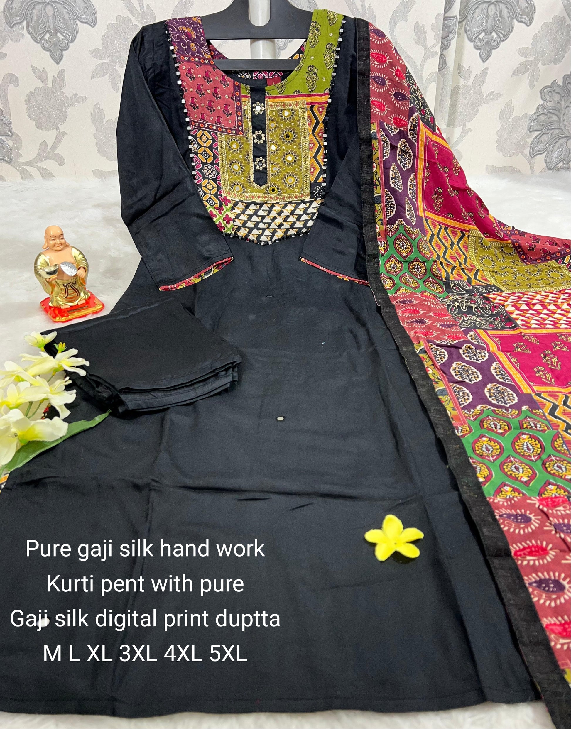 Product Image - Designer Gajji Silk 3-Piece Suit Set – Perfect for Weddings & Festivals