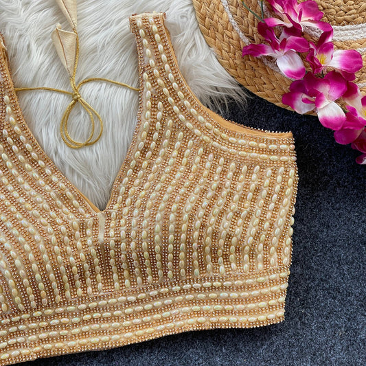 Handcrafted Pure Silk Blouse for Ethnic Wear