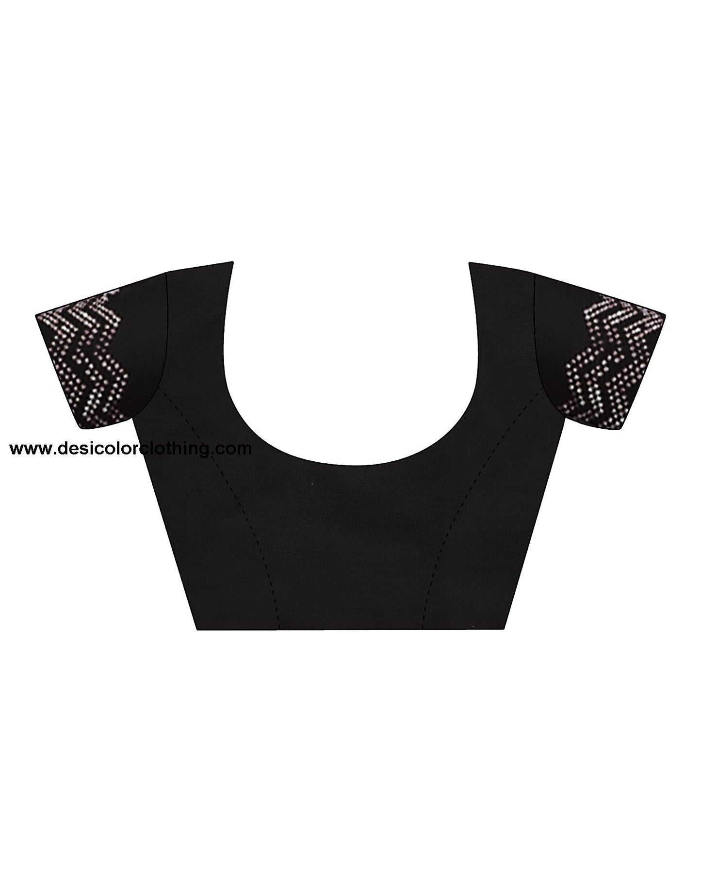 Black Swarovski Georgette Stone Work Saree