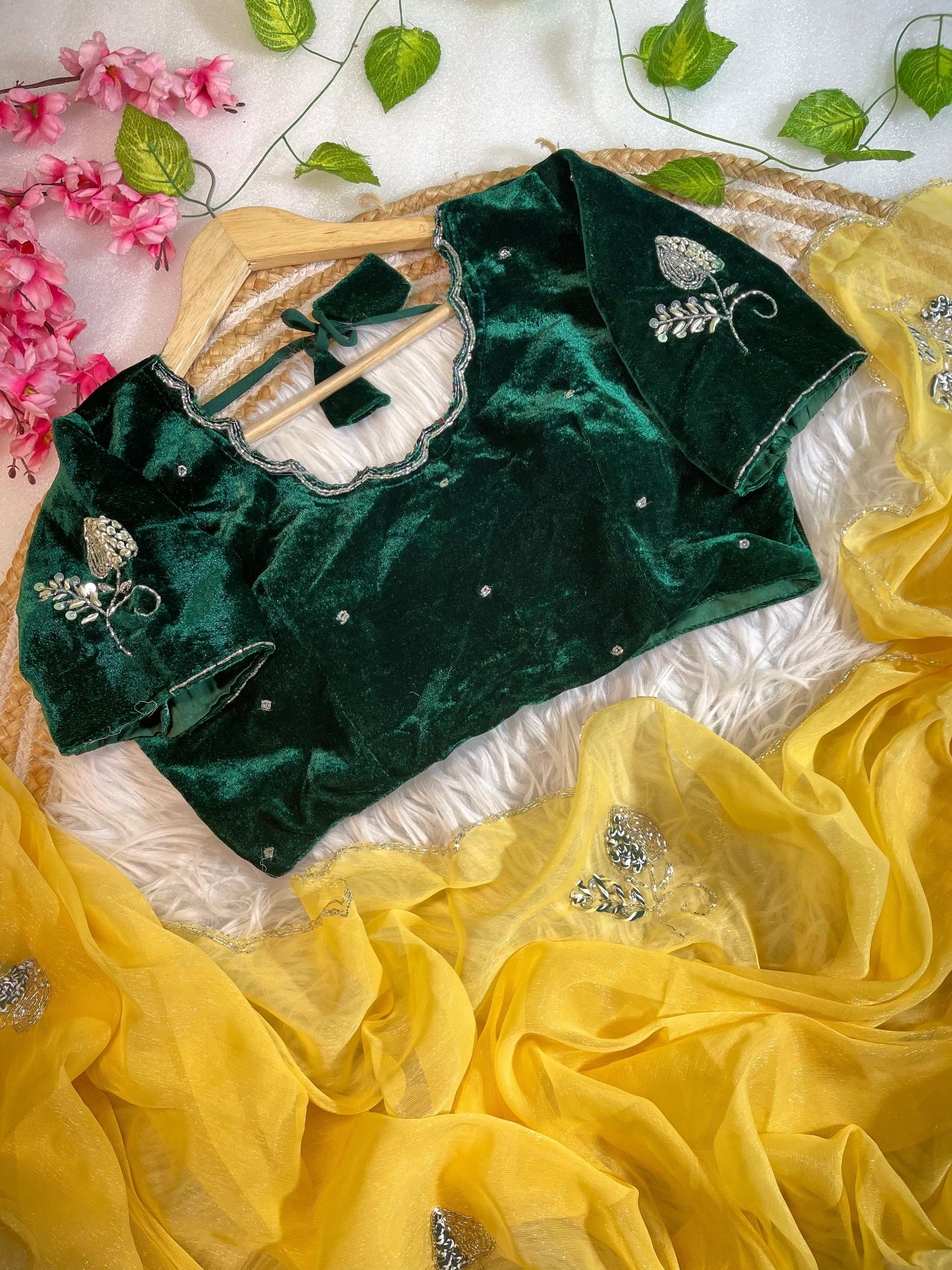 Product Image - Designer Georgette Wedding Saree with Exclusive Handwork