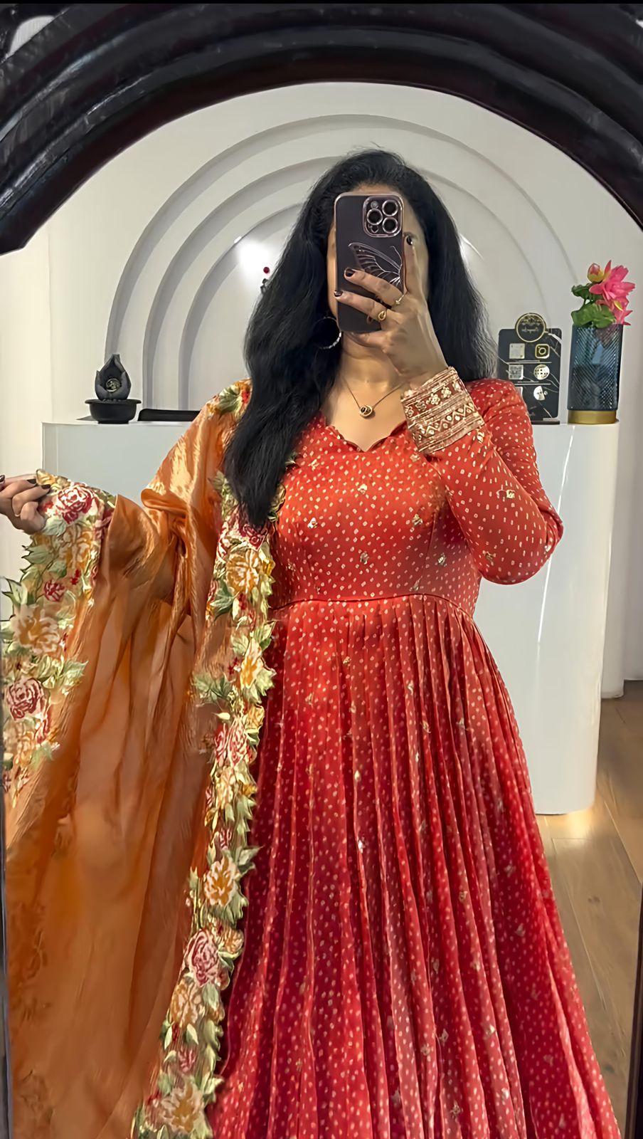 Product Image - Exclusive Designer Embroidered Gown With Dupatta