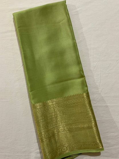 Product Image - Exquisite Semi-Mysore Silk Saree with Gold Border