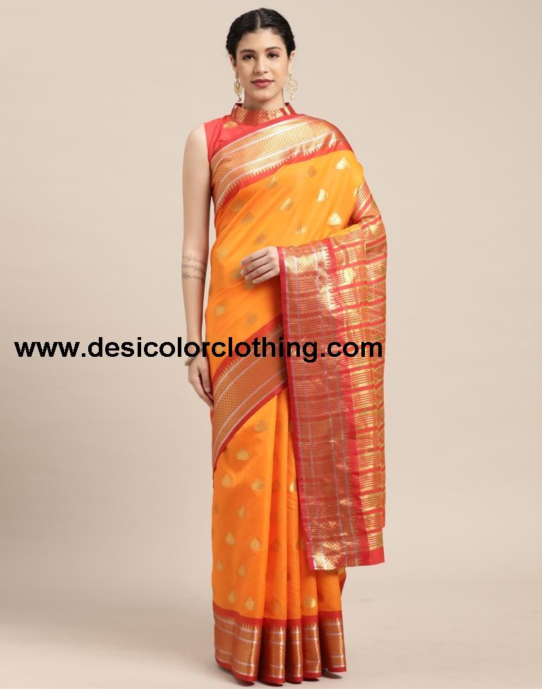 Turmeric Yellow Silk Saree