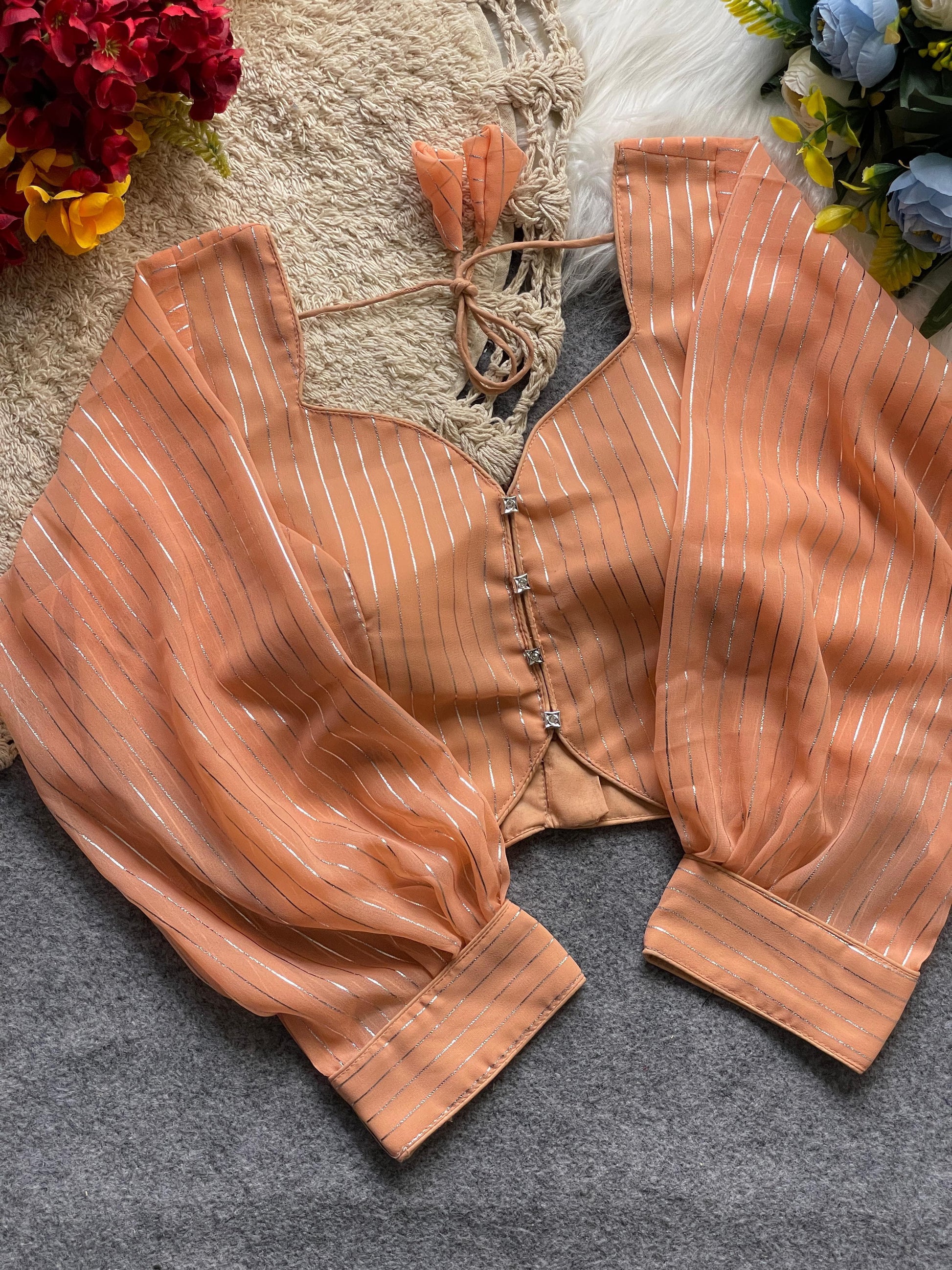 Product Image - Exquisite Designer Georgette Blouse for Ethnic & Festive Occasions