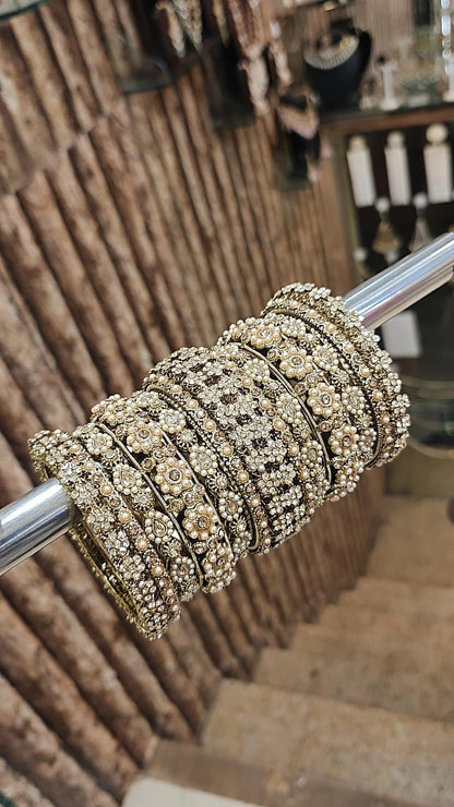 Product Image - Elegant Designer Heavy Bangles for Wedding or Party - 1