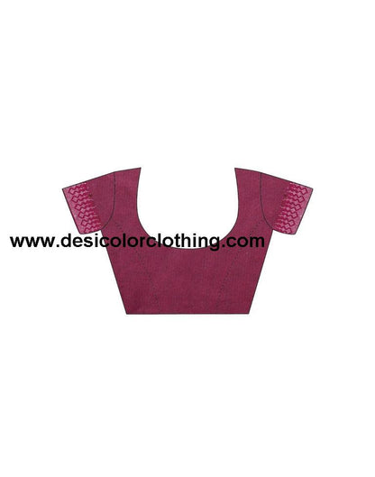 Wine Plain Georgette Saree