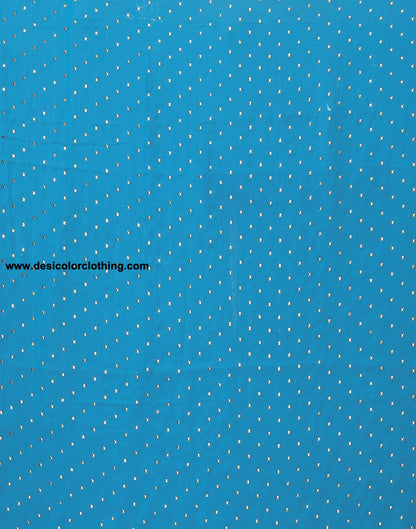 Sky Blue Chiffon Plain Saree