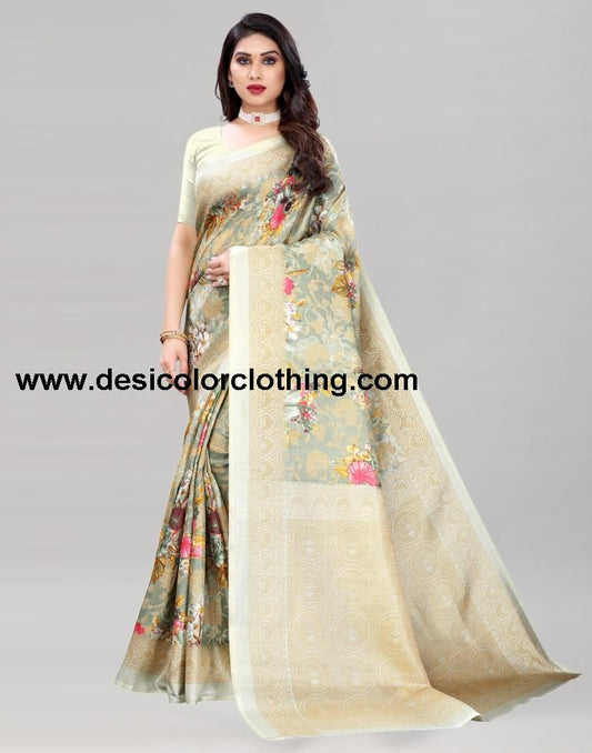 Pista Green Khadi Silk Saree | 2108S236
