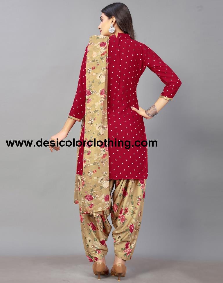 Printed Unstitched Salwar Suit Material