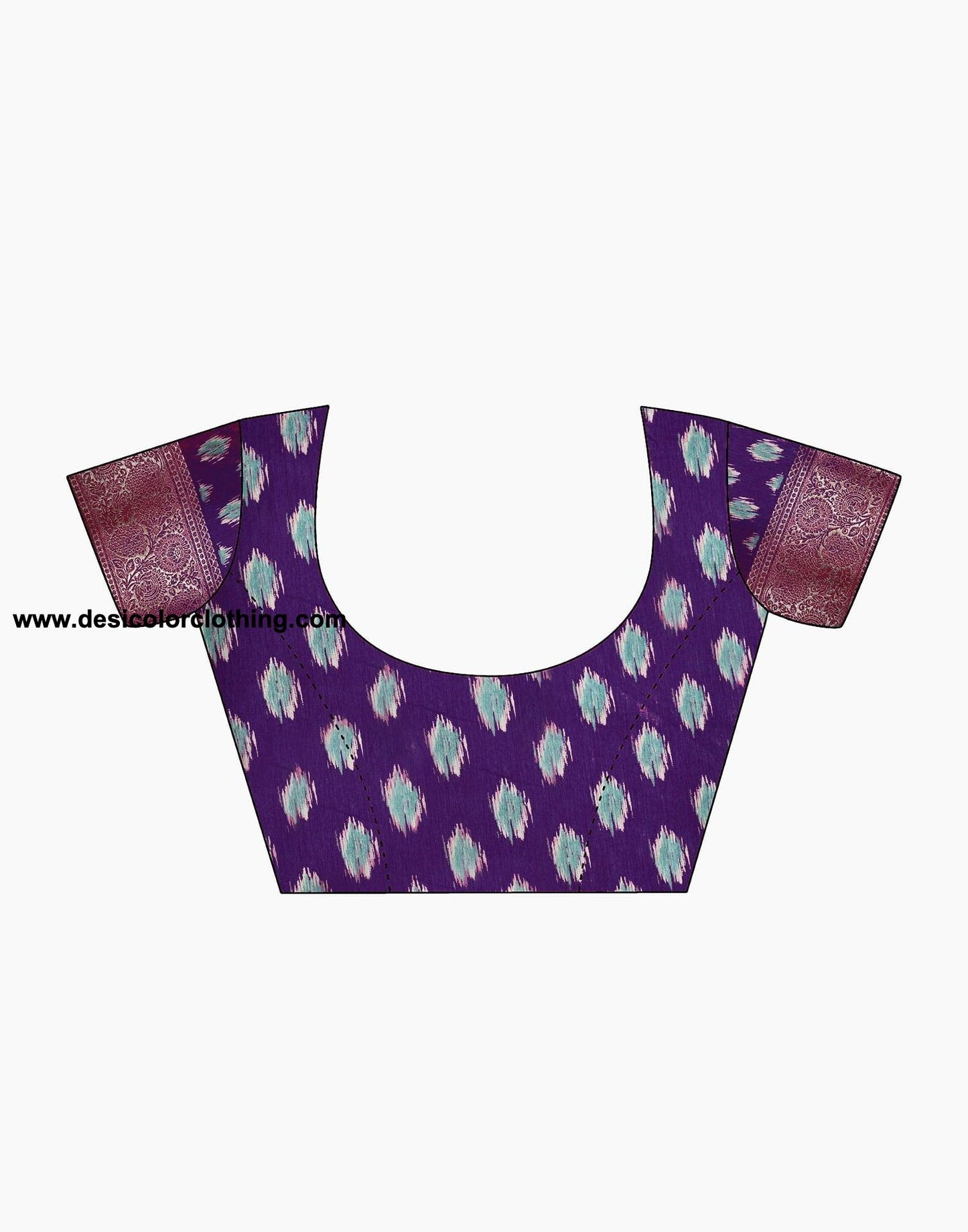 Violet Silk Printed Saree
