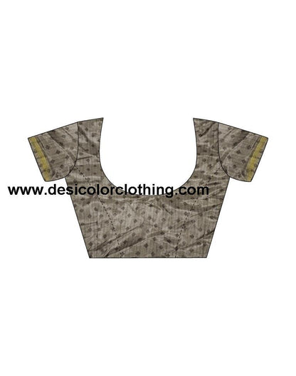 Brown Silk Printed Ready To Wear