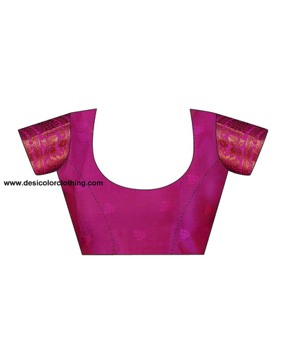Purple Banarasi Silk Woven Saree