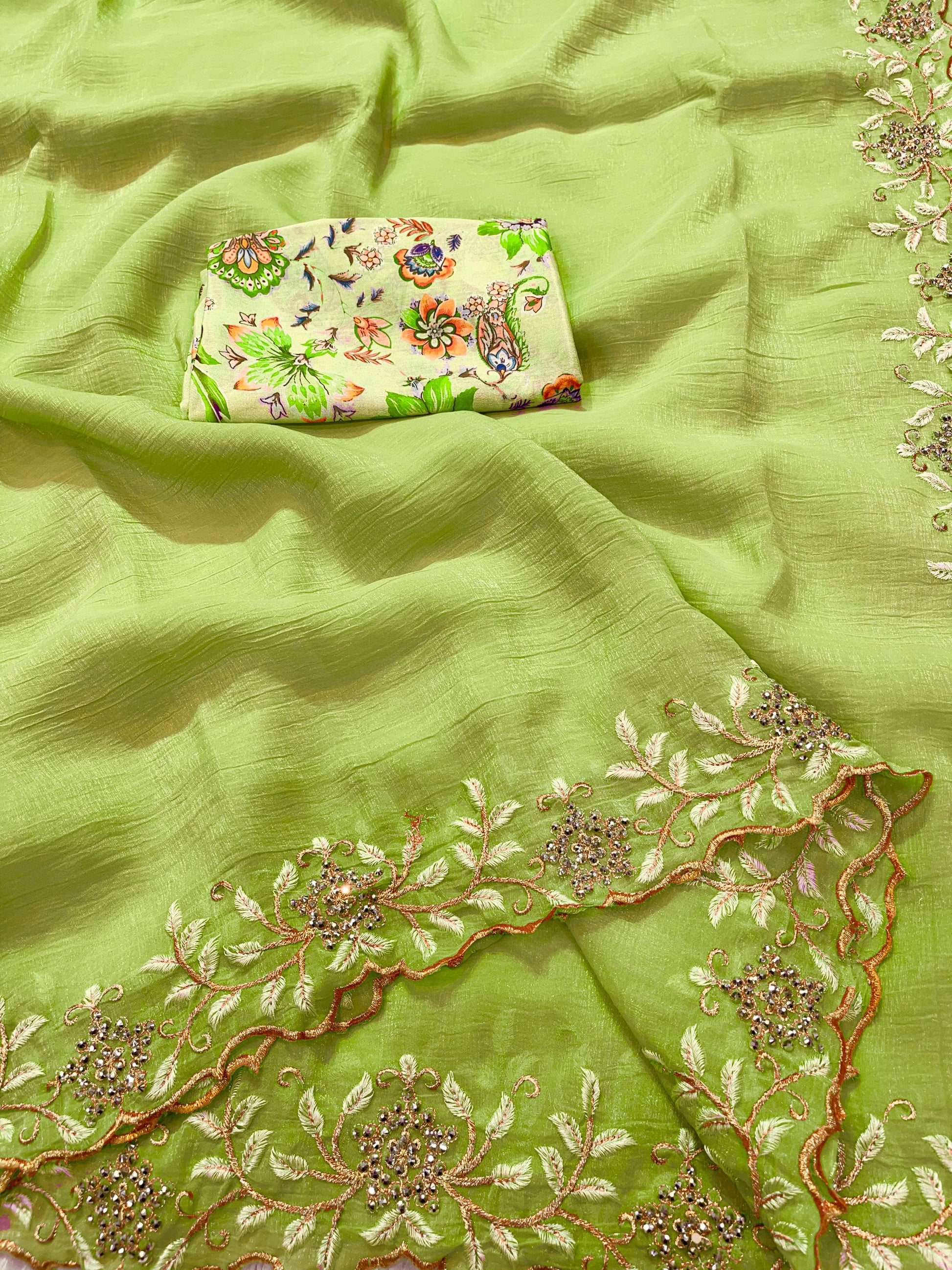 Product Image - Exquisite Designer Saree | Georgette Fabric | Festive & Wedding Wear