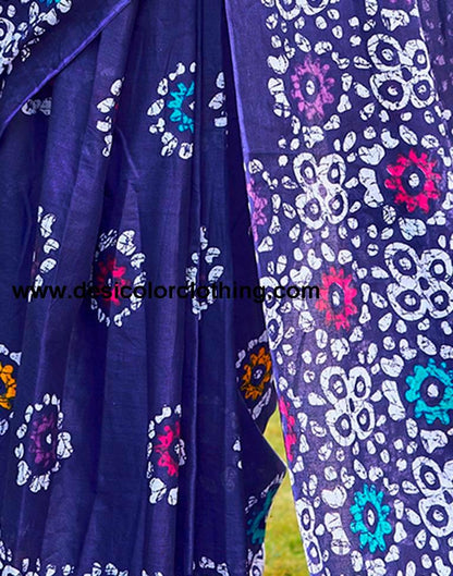 Violet Cotton Printed Ready To Wear