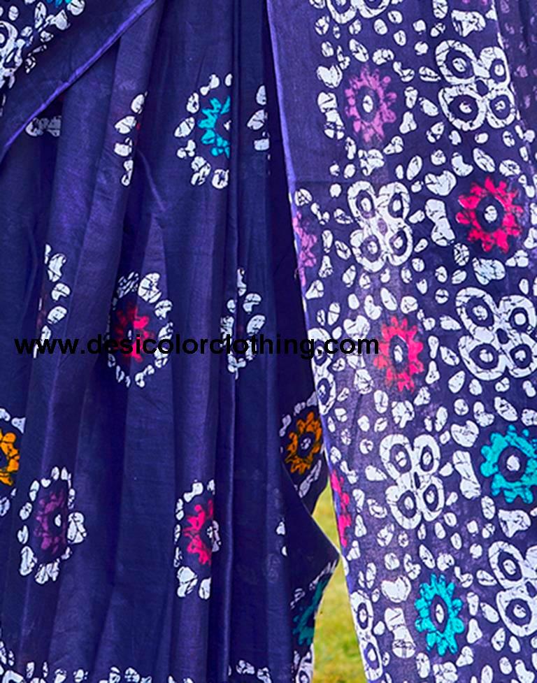 Violet Cotton Printed Ready To Wear