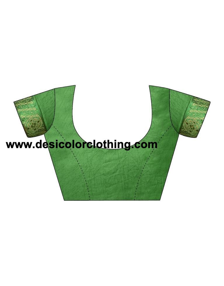 Green Chiffon Printed Saree