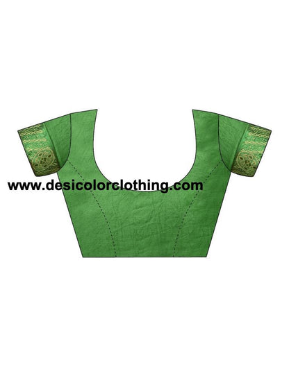 Green Chiffon Printed Saree