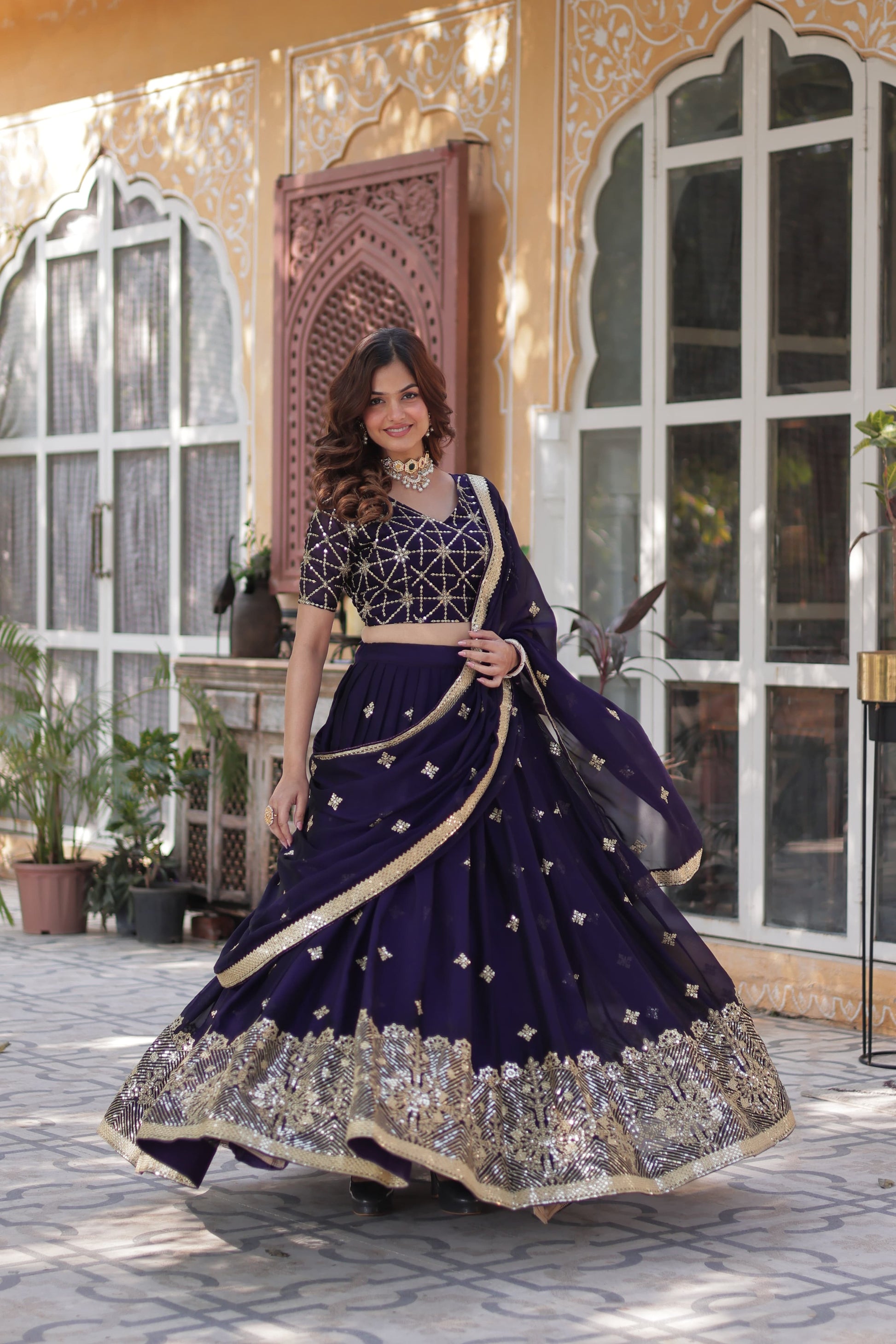 Product Image - Exquisite Rangoli Silk Lehenga Choli with Sequins and Embroidery