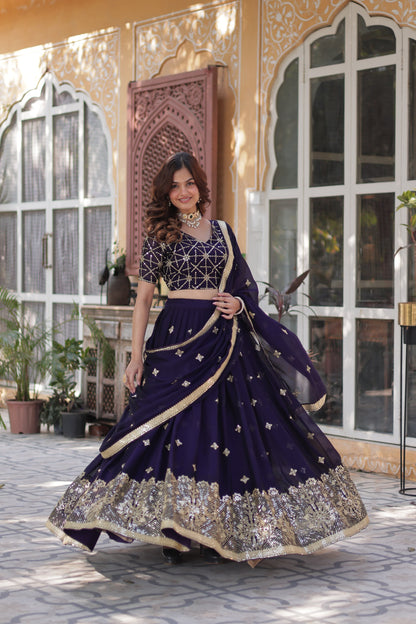 Product Image - Exquisite Rangoli Silk Lehenga Choli with Sequins and Embroidery