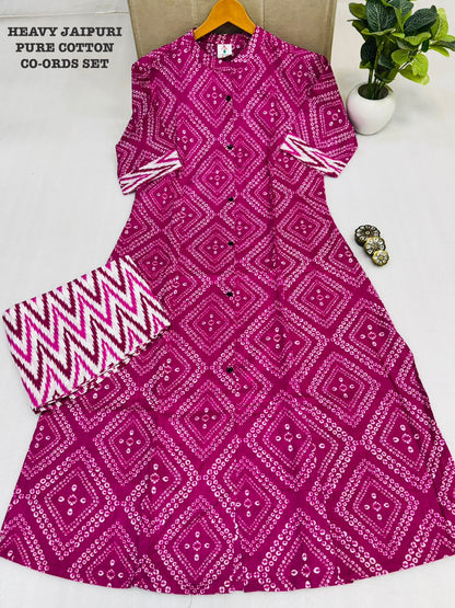 Product Image - Pure Jaipuri Cotton Co-ords Set | Block Print Ethnic Wear