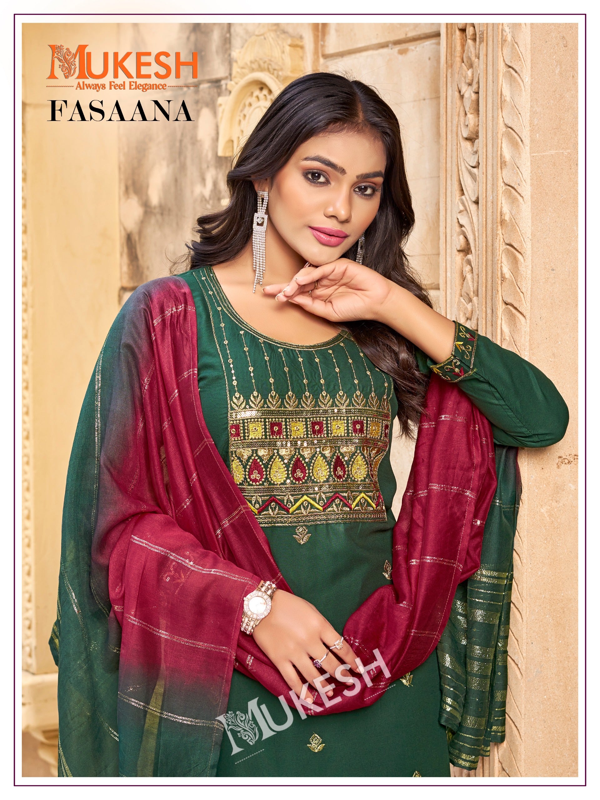 Product Image - FASAANA Designer Saree | Georgette Fabric Ethnic Wear | Wedding Saree & Festive Wear